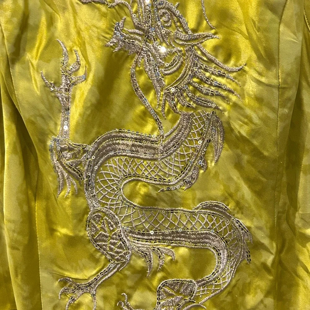 Urban Outfitters Yellow Dress with Dragon Embroidery - Picture 3 of 11